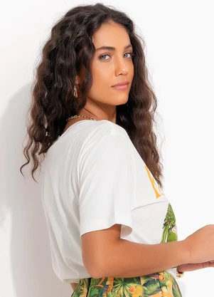 Farm - T-Shirt Fit Papacoco Off White - FARM