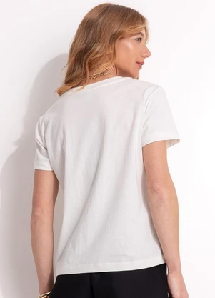 Farm - T-Shirt Fit Portal Tropical Off White - FARM