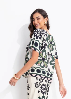 Farm - T-Shirt Florara Preto - FARM