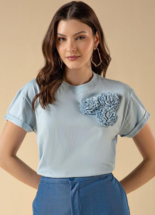 Use Modo - T Shirt Flores Azul