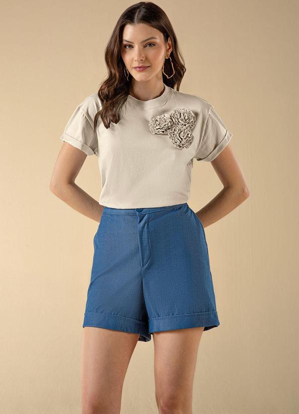 Use Modo - T Shirt Flores Bege 2