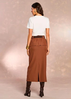Doce Trama - T-Shirt Jardim Boho com Estampa Frontal Branco - DOCE TRAMA