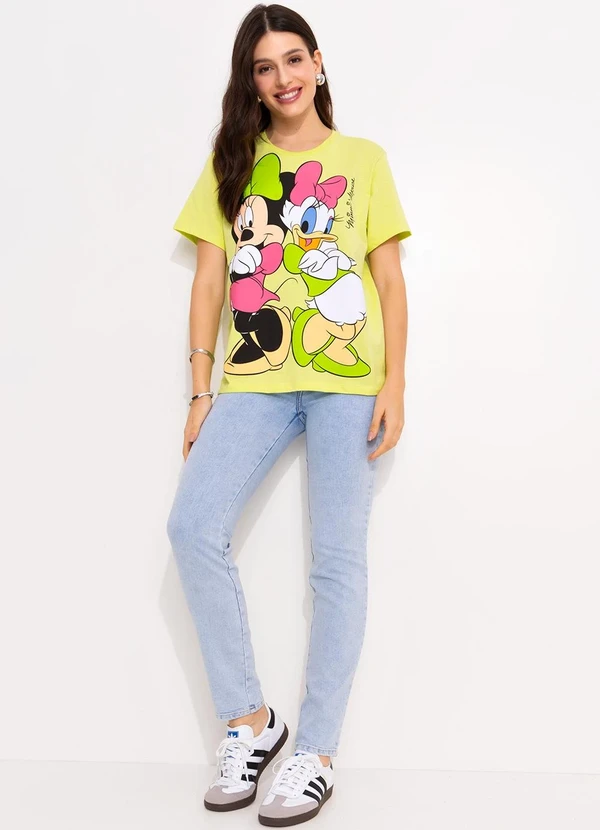 Disney - T-Shirt Lima em Malha de Algodão Penteado 3