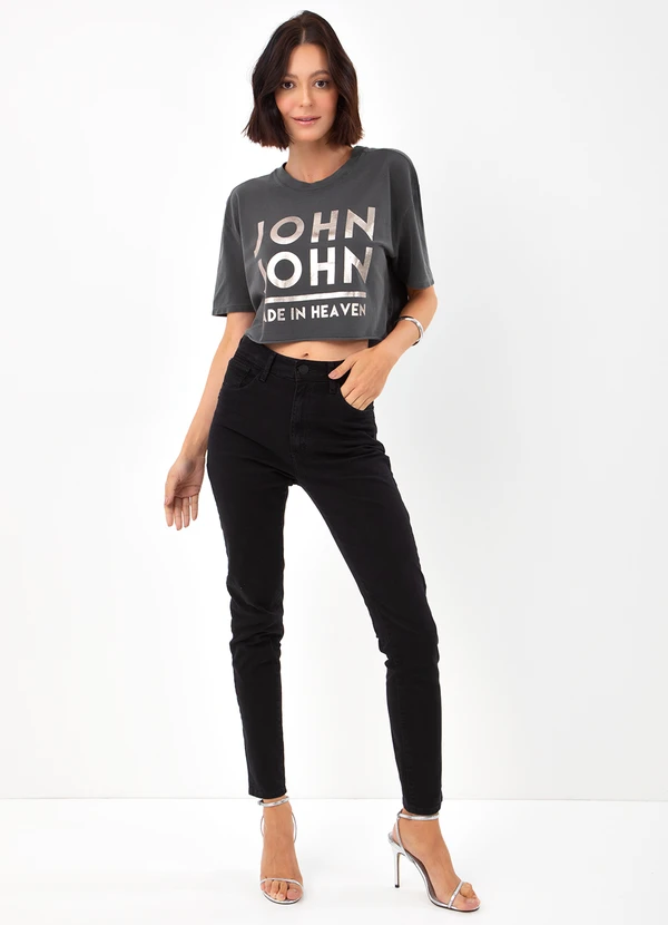 John John - T-Shirt Line Stone Preto 3