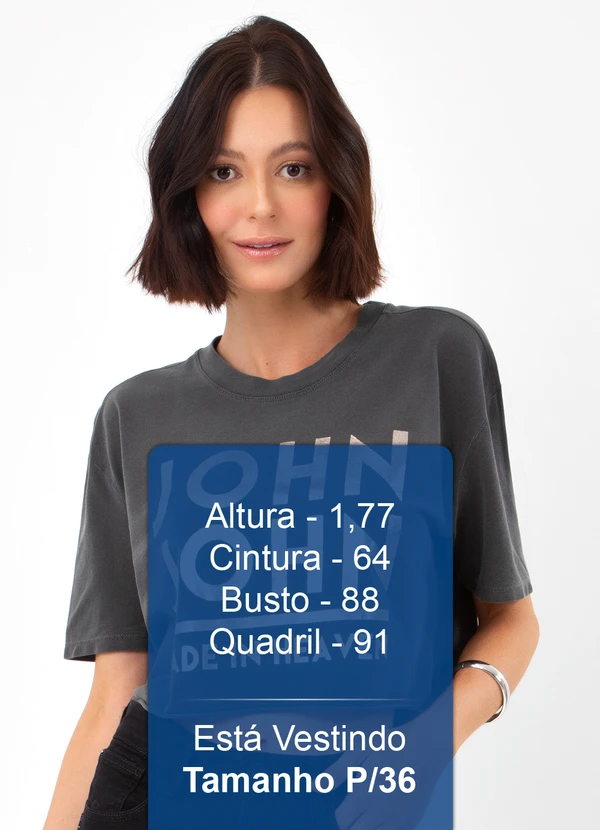 John John - T-Shirt Line Stone Preto 5