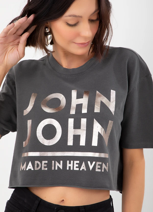 John John - T-Shirt Line Stone Preto 6