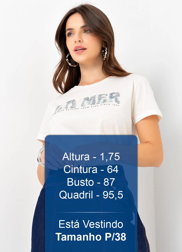 Mob - T-Shirt Malha Aplicação La Mer Bege 5