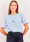 Sofie - T-Shirt Manga Curta Algodão Spring Flow Azul - variação: Azul