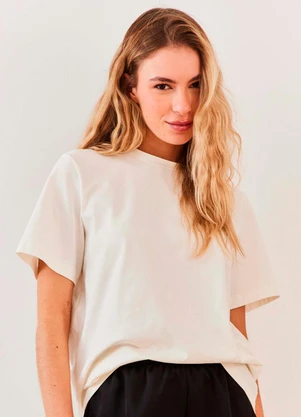 Sofie - T-Shirt Manga Curta Cotton Spring Flow Branco - SOFIE