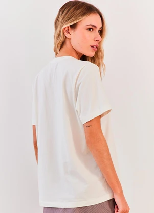 Sofie - T-Shirt Manga Curta Cotton Spring Flow Branco - SOFIE