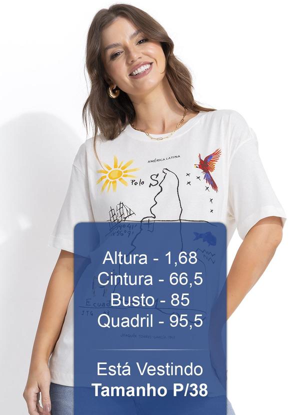 Farm - T-Shirt Média América Latina Off White 4
