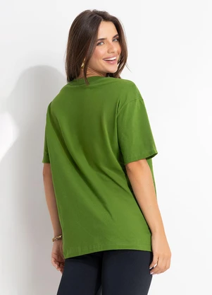 Farm - T-Shirt Média Brasil Saudade Verde - FARM