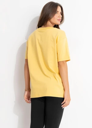 Farm - T-Shirt Média Brasil Show de Bola Amarelo - FARM