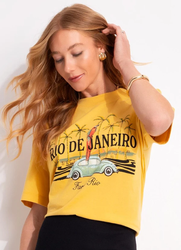 Farm - T-Shirt Média Brasileirinho Rio Amarelo