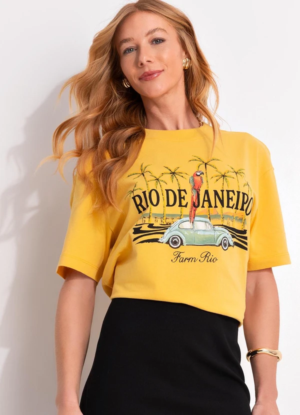 Farm - T-Shirt Média Brasileirinho Rio Amarelo 8