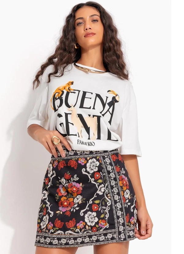 Farm - T-Shirt Média Buena Gente Off White 6