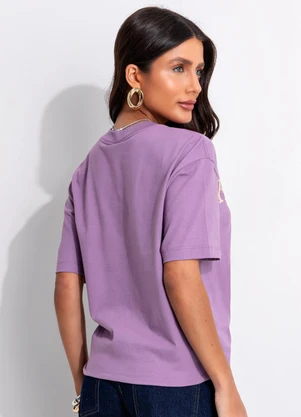 Farm - T-Shirt Média Carrossel Paris Roxo - FARM