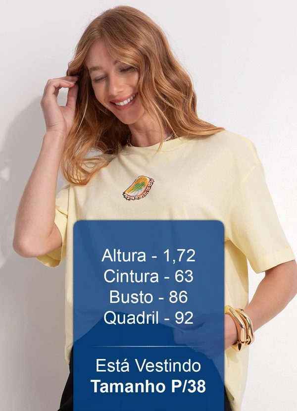 Farm - T-Shirt Média Cervecita Amarelo 5