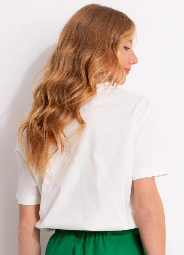 Farm - T-Shirt Média Hohoho Off White 2