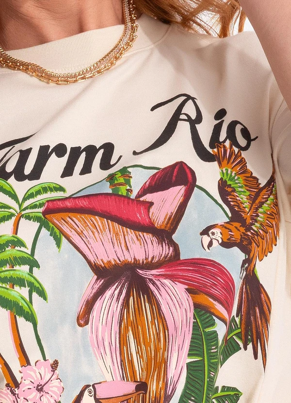 Farm - T-Shirt Média Mangara Farm Rio Bege 7