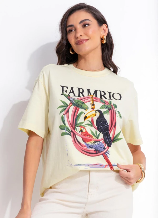 Farm - T-Shirt Média Mangueira Amarelo