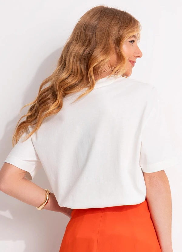 Farm - T-Shirt Média Ônibus Londres Off White 2