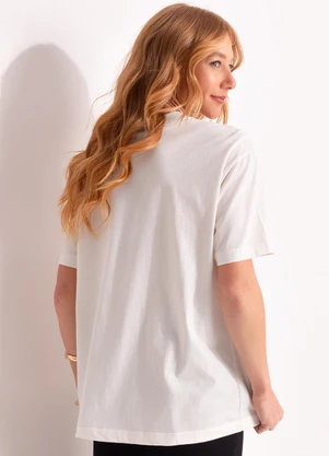 Farm - T-Shirt Média Papai Noel da Praia Off White - FARM