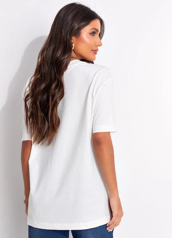 Farm - T-Shirt Média Playa Off White 2