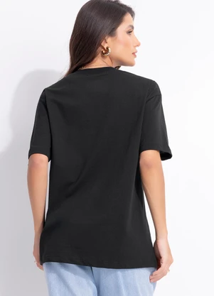 Farm - T-Shirt Média Praia Carioca Preto - FARM