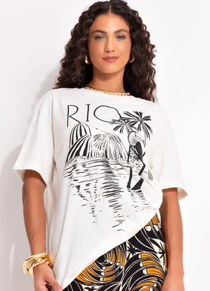 Farm - T-Shirt Média Rio Pb Off White - FARM