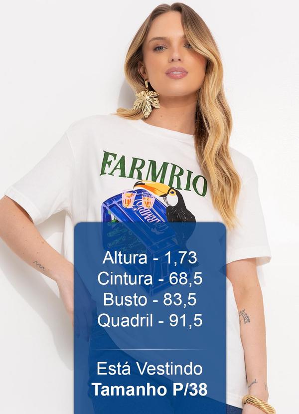 Farm - T-Shirt Média Rio Tucano Off White 5