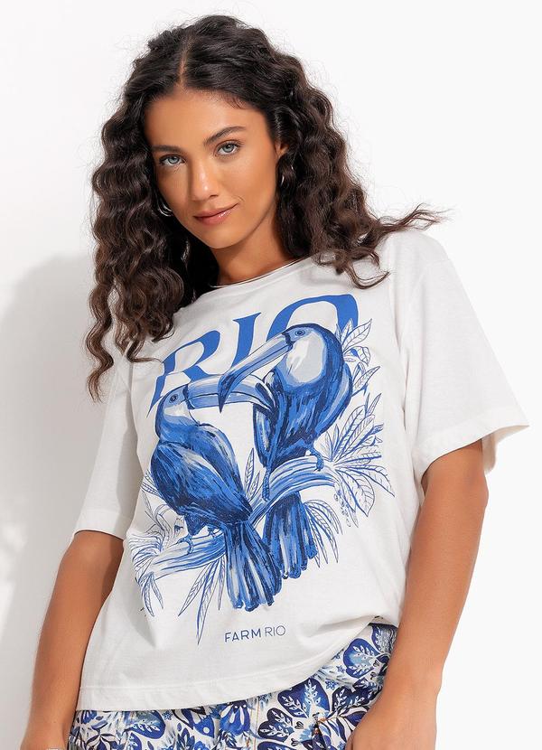 Farm - T-Shirt Média Rio Tucanos Bege
