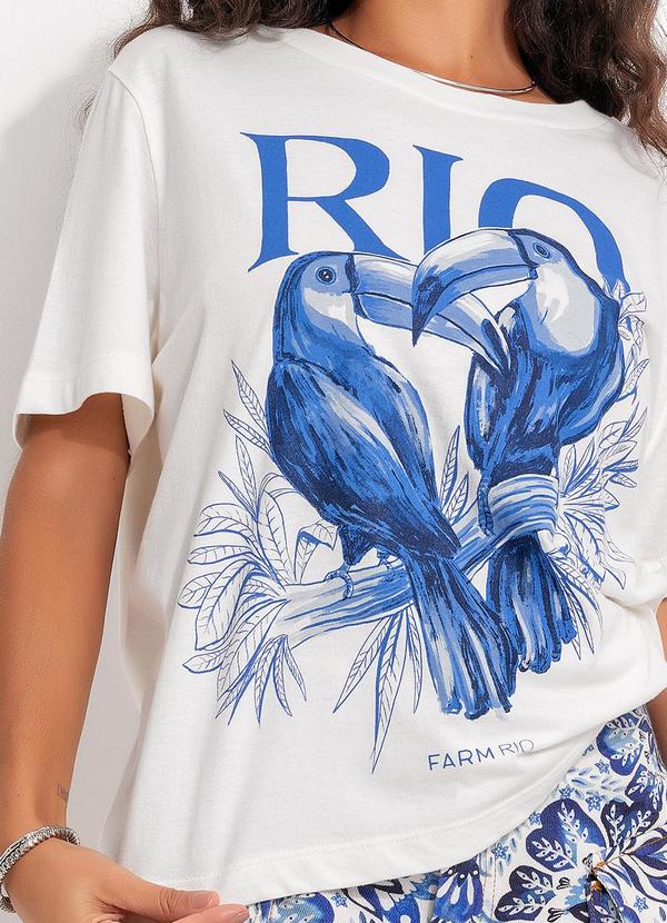 Farm - T-Shirt Média Rio Tucanos Bege 6