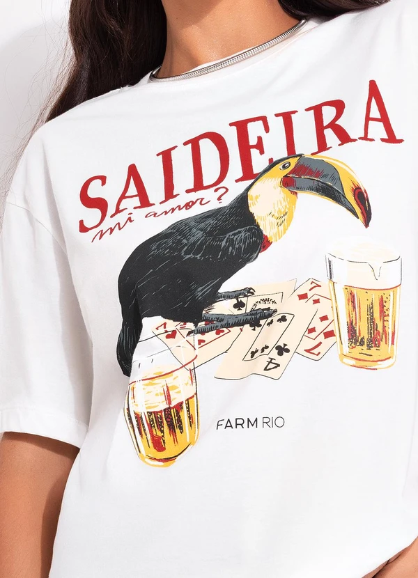 Farm - T-Shirt Media Saideira Off White 4