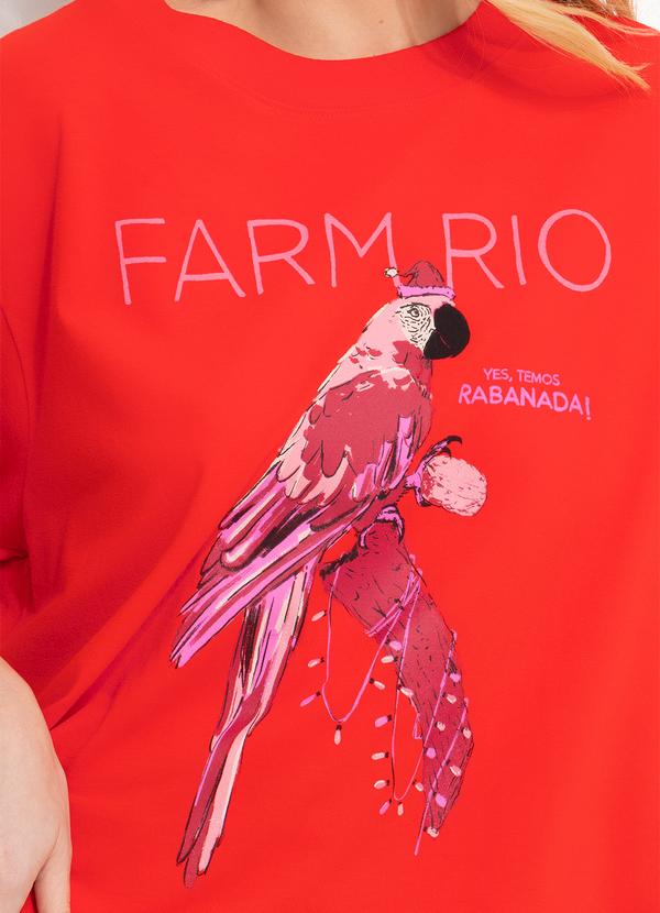 Farm - T-Shirt Média Yes, Temos Rabanada! Vermelho 4