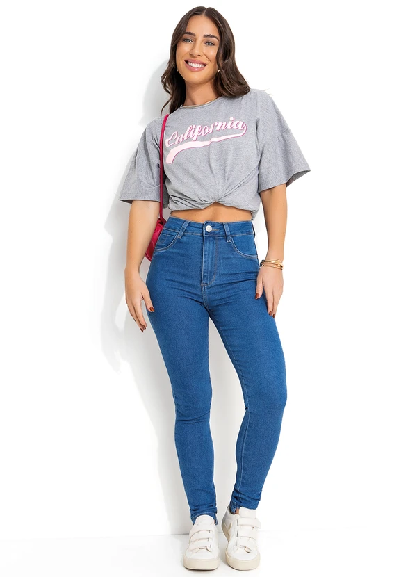 Moda Pop - T-Shirt Mescla Claro em Malha 3