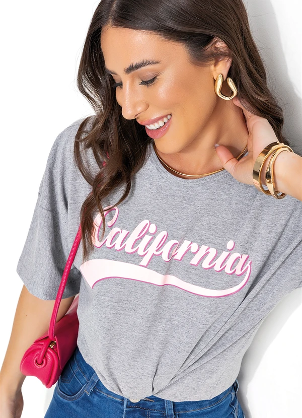 Moda Pop - T-Shirt Mescla Claro em Malha 6