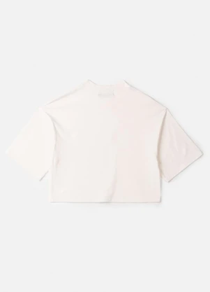 Authoria - T-Shirt Off White com Bordado Off White - AUTHORIA