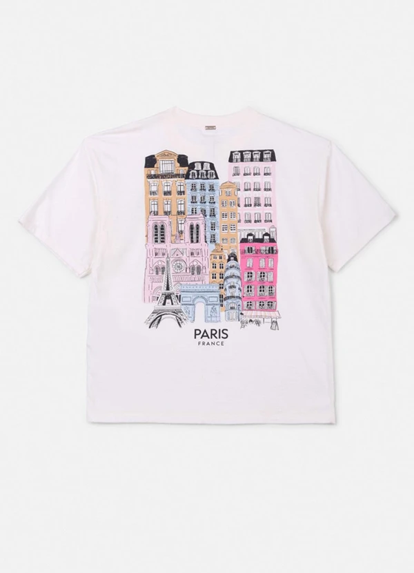 Authoria - T-Shirt Off White com Estampa Paris Off White 2
