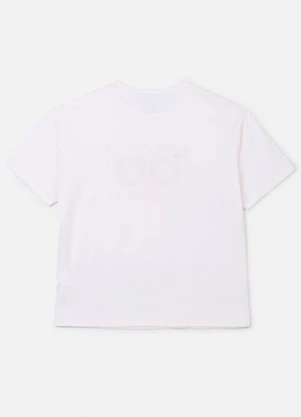 Authoria - T-Shirt Off White Estampada com Strass Off White - AUTHORIA