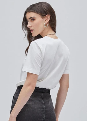 Authoria - T-Shirt Off White Estampada Off White - AUTHORIA