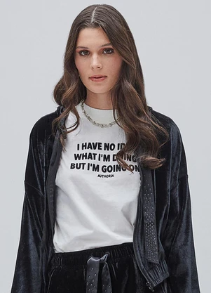 Authoria - T-Shirt Off White Estampado Branco - AUTHORIA