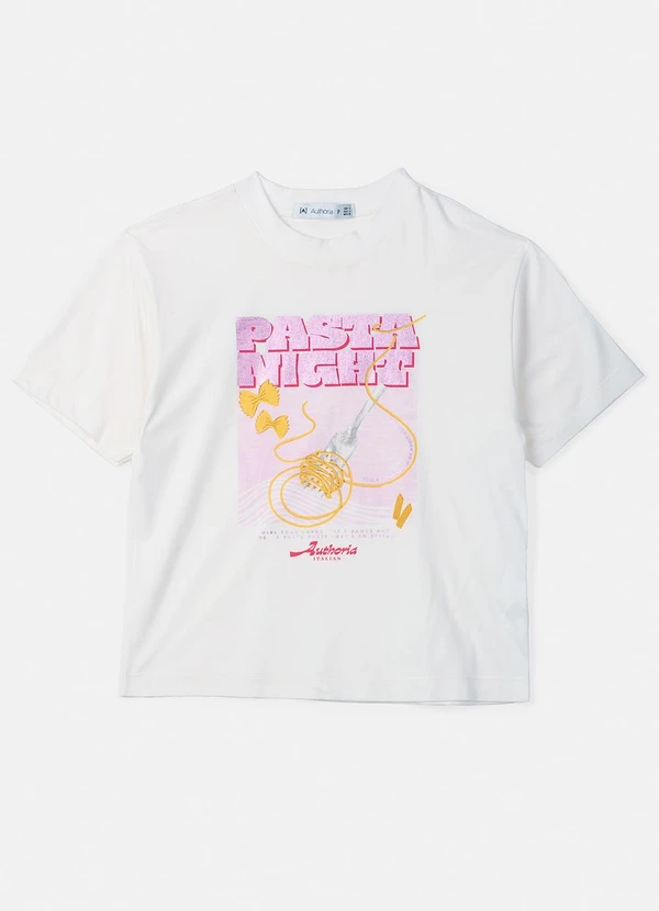 Authoria - T-Shirt Off White Pasta Night Off White 5