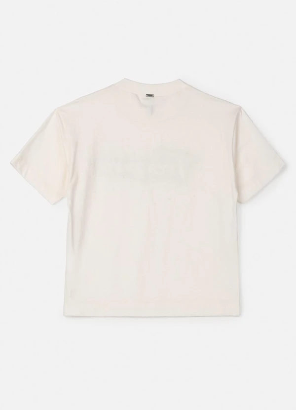 Authoria - T-Shirt Off White Treasure com Strass Bege 2