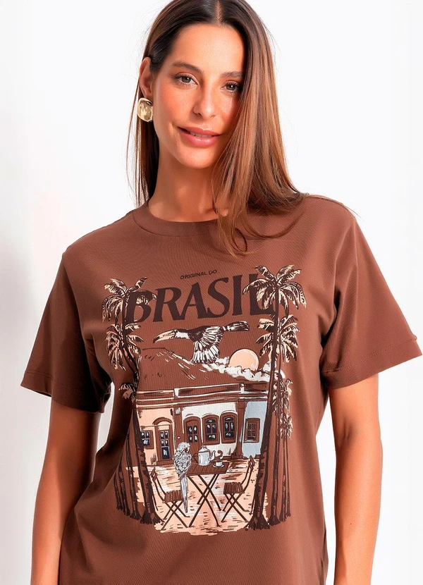 T-Shirt Original do Brasil Marrom - Farm