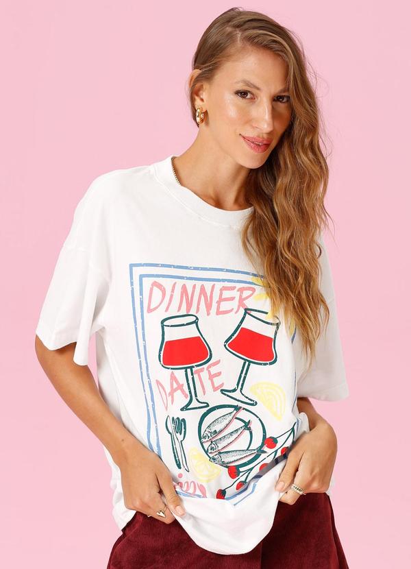In Love - T-Shirt Over Diner Branco