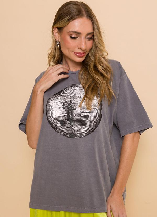 Petit Rose - T-Shirt Over Mirrorball Cinza