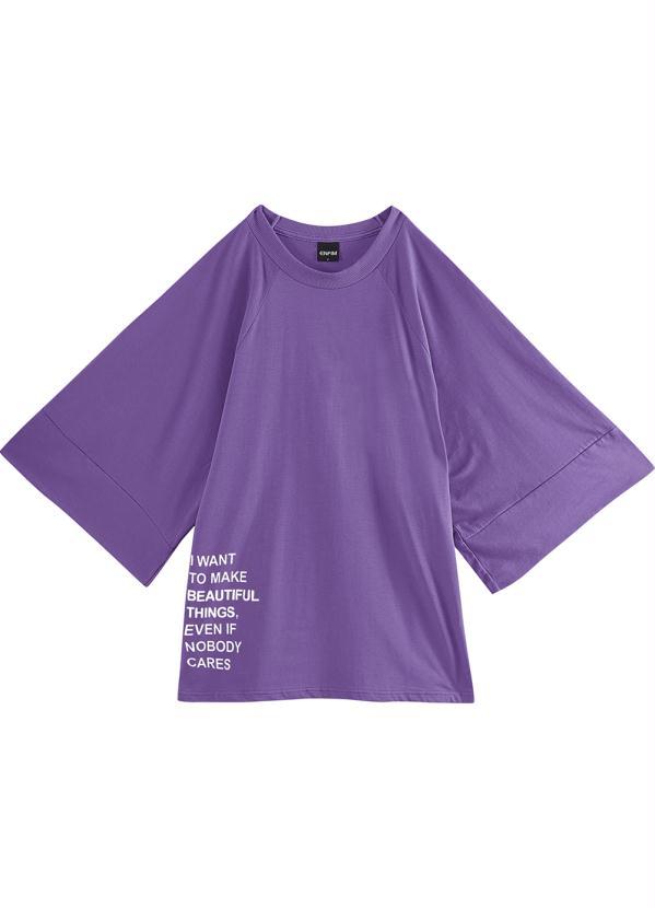 Enfim - T-Shirt Oversized Feminina Roxo