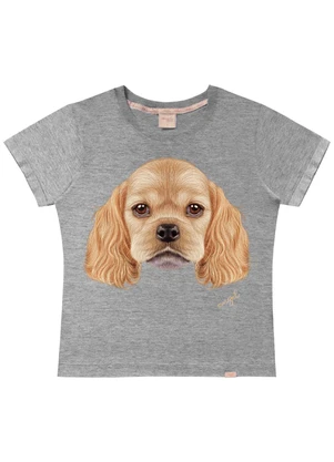 Angel - T-Shirt Pets Cinza - ANGEL