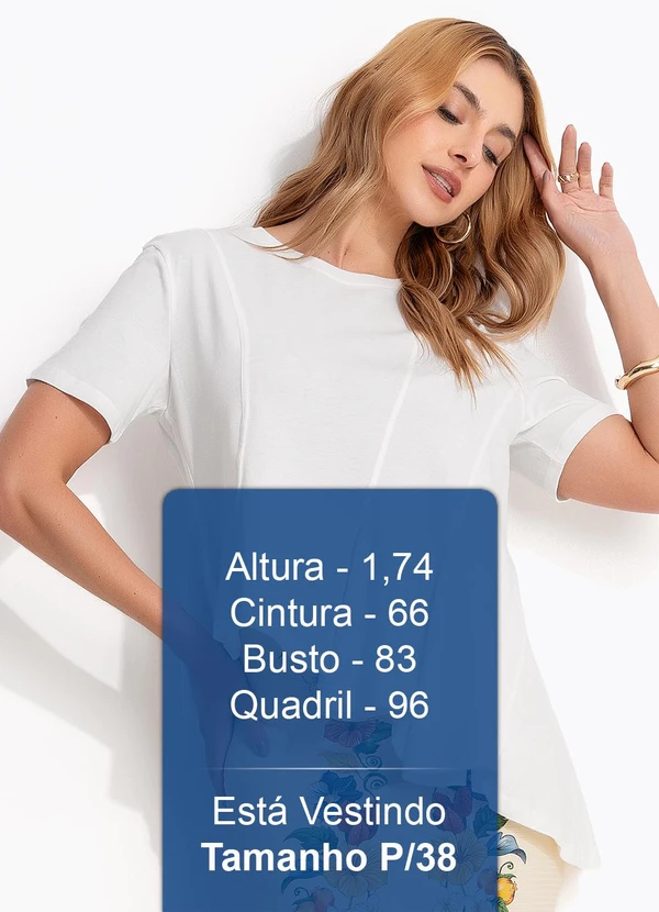 Farm - T-Shirt Recortes Assimétricos Off White 6